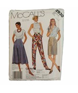 1987 McCalls 2930 Sewing Pattern Misses Skirt Pants Shorts Size 10-12-14... - $180.68 MXN