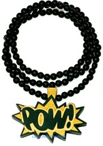 POW Necklace New Two Toned Natural Good Wood Style Pendant With 36&quot; Wood Chain - £11.00 GBP