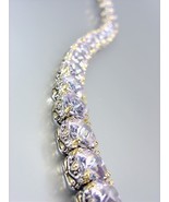 Designer Style Silver Gold Balinese Lavender Amethyst CZ Crystals Links ... - £64.28 GBP