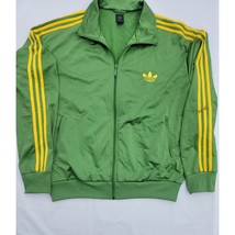 Adidas Firebird Track Jacket Men&#39;s 2XL Green Embroidered Trefoil Logo  - $717.48 MXN