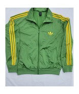 Adidas Firebird Track Jacket Men&#39;s 2XL Green Embroidered Trefoil Logo  - $721.69 MXN