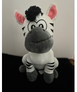 Fiesta Jungle 1 Zebra Blk/Wte Plush Stuffed Animal 12&quot; Embroidered Eyes ... - $187.20 MXN