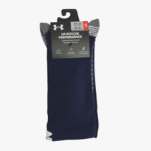 Under Armour Men Soccer Performance Cushioned Over the Calf Socks Navy L 8.5-13 - £7.74 GBP