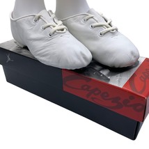 Unisex Child Capezio Jazz Dance Shoes Oxford Lace Up White 12.5 Theatre ... - £22.75 GBP