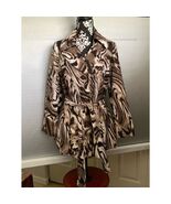 Susan Graver Women&#39;s Animal Print Trench Coat Jacket Size S Multicolor - $635.62 MXN