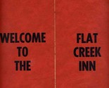Flat Creek Inn Menu South 65 Highway Sedalia Missouri 1960&#39;s  - £37.40 GBP