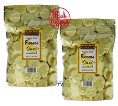 2 Packs Trader Joe&#39;s Freeze Dried Banana Slices Unsweetened 2.46 oz Each Pack - £10.03 GBP