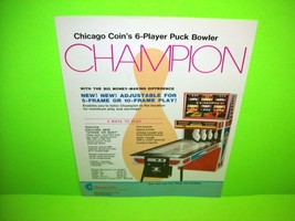 Champion Arcade Flyer Chicago Coin Original 1976 Shuffle Alley Bowling Game - £18.61 GBP