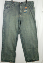 VTG Brooklyn Xpress Jeans Mens 46x33 Blue Baggy Wide Leg Hip Hop Skater ... - £35.96 GBP