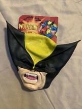 1995 Comic Superhero Marvel X-Men Wolverine Adult Vinyl Mask HTF Vintage Costume - £111.79 GBP
