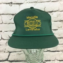 Manville Gold Laminator Vintage Mens OSFA Hat Forest Green Snapback Crew... - $19.79
