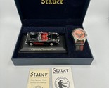 Stauer Speedway Watch and 1957 Corvette Gift Set Men&#39;s Needs Battery - £70.02 GBP