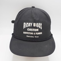 Snapback Trucker Farmer Hat Ricky Biggs Custom Plowing Plainview Texas - £27.08 GBP