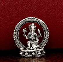 925 silver Hindu idols Ganesha statue, Figurine, puja article home templ... - $97.01