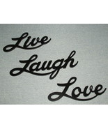 Live Laugh Love Large Words Laser Cut Wood Wall Art Accents Sign - $19.95