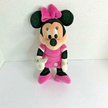 Disney Minnie Mouse Pink Plush Doll Toy Poseable 13 in Tall - £10.27 GBP