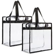 12x6x12&quot; Stadium Approved Clear Tote Bags 2 Pack - £35.96 GBP