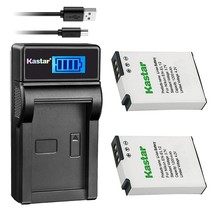 Kastar Battery (X2) & Lcd Slim Usb Charger For En-El12, Enel12, Mh-65  - £20.69 GBP