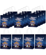 16 Pieces Christmas Nativity Gift Bags O Holy Night Gift Bags for Holy N... - £11.91 GBP