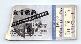 ZZ TOP Biglietto Del Concerto Del 16 Novembre 1980 Greensboro Carolina Del Nord - $49.14