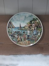 Effetti d’Arte Made in Italy Plate Seafood Market Scene - £11.76 GBP