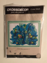Crossdecor Needlecrafts Cross Stitch Embroidery Needlework Blue Peacock ... - £13.79 GBP