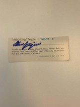 Softball Player Eddie Feigner original signature - $15.00