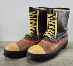Men&#39;s Sorel Sentry Kaufman Safety Steel Toe Duck Rubber Ice Snow Boots Sz 10 - £42.53 GBP