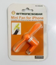 BITRONICSGEAR Mini Fan For iPhone i Pad Mini With 8 Pin Connector ORANGE... - $3.95