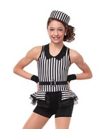 Curtain Call Make A Break Stripe Jail Jazz Tap Musical Outfit Costume sz... - £39.53 GBP