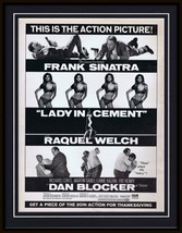 ORIGINAL 1968 Lady in Cement Raquel Welch F Sinatra 11x14 Framed Advertisement - £197.37 GBP