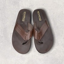 SPERRY, TOP SIDER, UNISEX, BROWN LEATHER FLIP FLOP, SIZE  5 M, - $11.83