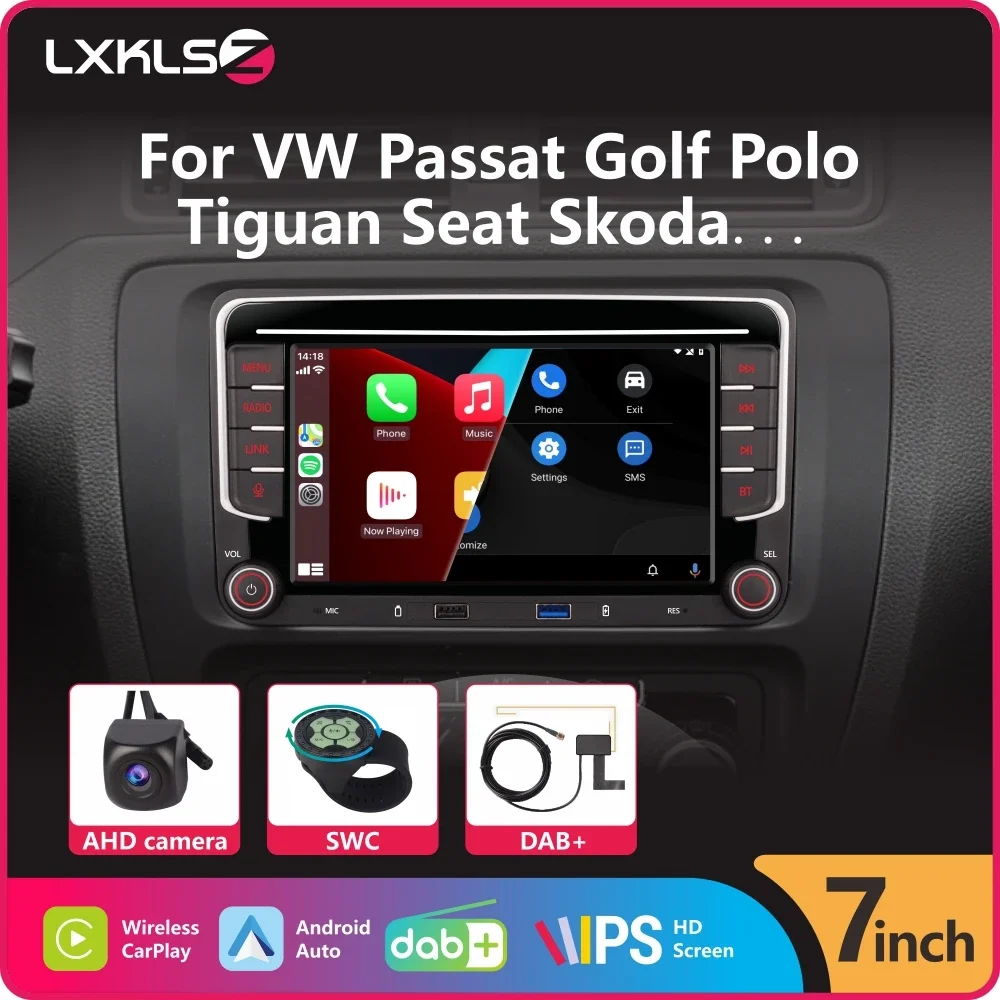 Io 2din wireless carplay android auto dab for volkswagen vw golf tiguan passat b7 jetta thumb200