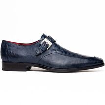 genuine crocodile and lizard dress monk strap Shoes Toluca Navy image 2