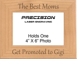 The Best Moms Get Promoted to Gigi Engraved Wood Picture Frame - New Grandma - £19.10 GBP+