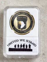 Us Army 101ST Airborne Ww II/VIETNAM Currahee Challenge Coin With Beautiful Case - £12.58 GBP