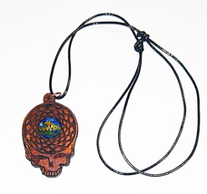 Grateful Dead SYF Mahogany Wood Blown Glass Pendant  Necklace  #10 - £32.04 GBP
