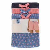 Jane &amp; Bleecker Womens Sleep Short, 3-pack color Navy/Pink/Blue Print Size S - £29.94 GBP