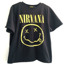 Nirvana T-Shirt Smiley Face Logo Front Officially Licensed New Authentic - £18.90 GBP