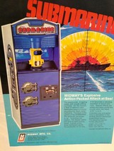 Submarine Arcade AD  1980 Video Game Magazine Retro Artwork Ocean Subs - £10.43 GBP
