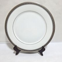 Legendary Noritake Crestwood Platinum Dinner Plate 10.5 in NWT White Sil... - $10.44