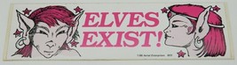 Elves Exist! Elf Images Vinyl Bumper Sticker NEW UNUSED - £2.37 GBP