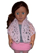 Handmade American Girl Pink Shawl, Crochet, 18 Inch Doll - $10.00