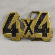 Vintage Belt Buckle 4X4 Four By Four Solid Brass Four Wheel Drive USA - $55.19