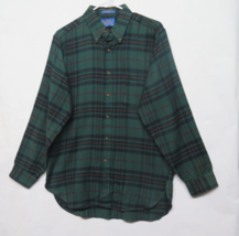 VTG Pendleton Country Traditionals Shirt Mens M Green Plaid Cotton Wool ... - £30.58 GBP