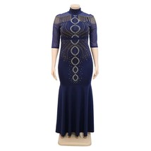MD Plus Size Dresses  Women Dashiki Outfits  Crystal Tel Evening Gown Elegant La - £99.60 GBP