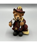Vintage 90s Boyds Bears? 4&quot; Resin Fire Fighter Figurine Fire Hose &amp; Axe - £11.76 GBP