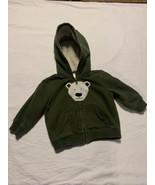 Gymboree Full Zip Jacket, Size 12-18M, Green, Cotton Blend, Hooded - $12.99