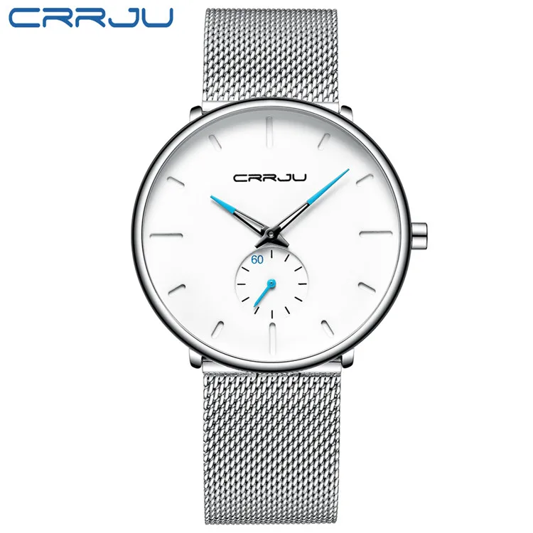 Ultra Thin Creative Black Stainless steel Quartz Watches Men Simple Fash... - $30.26