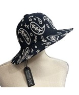Kangol Bucket Hat Mens S Paisley Navy White Paisley Print Wide Brim Vacation - $38.01